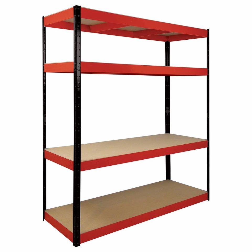 BOSS 4 Shelf Racking Kit Red & Black Frame