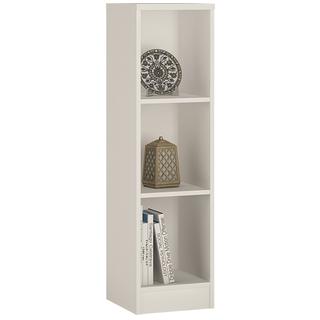 4 You Medium Narrow Bookcase in Sonama Oak/Pearl White