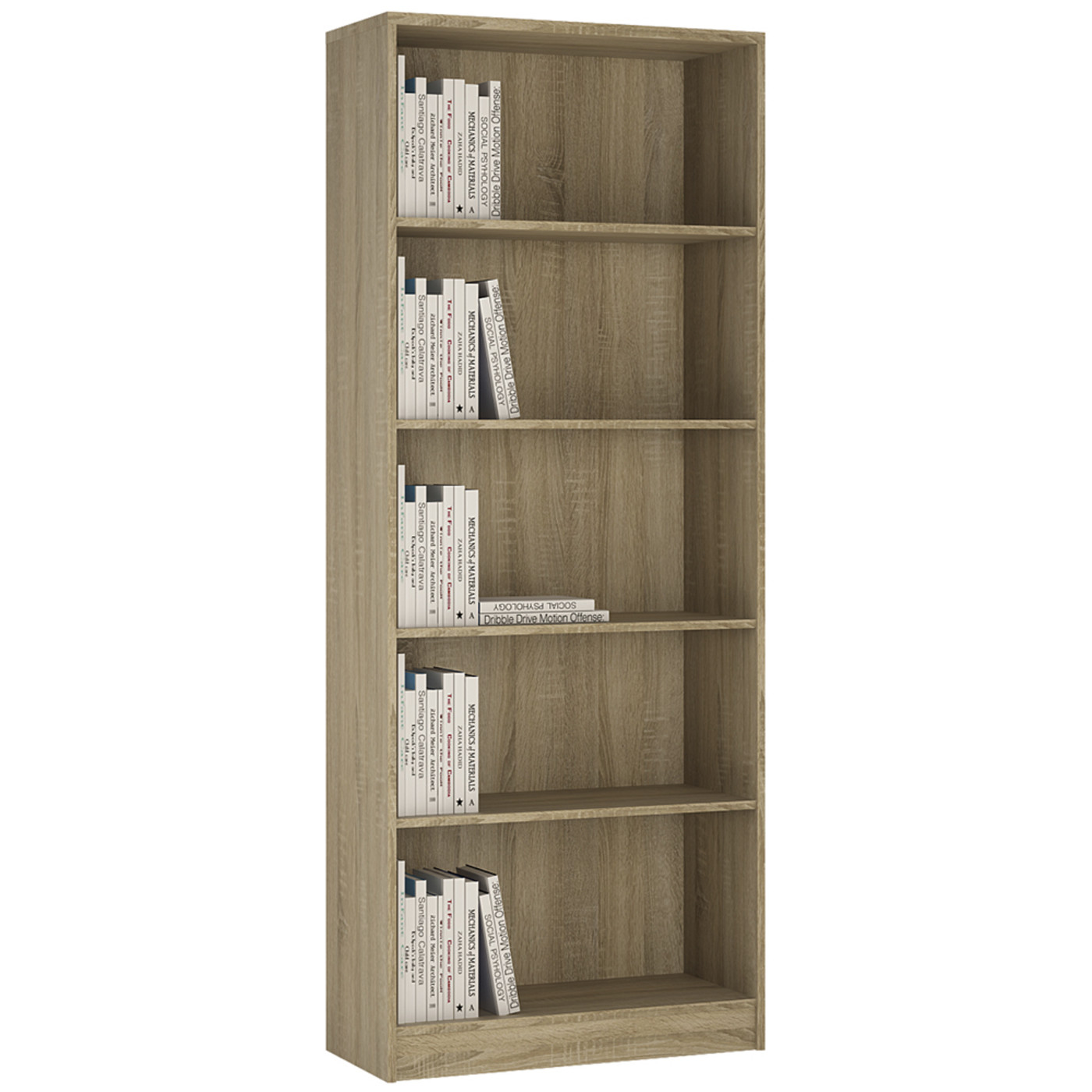 4 You Tall Wide Bookcase In Sonama Oak, Tall And Wide Bookcase