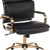 Vintage Executive Chair Black Faux Leather