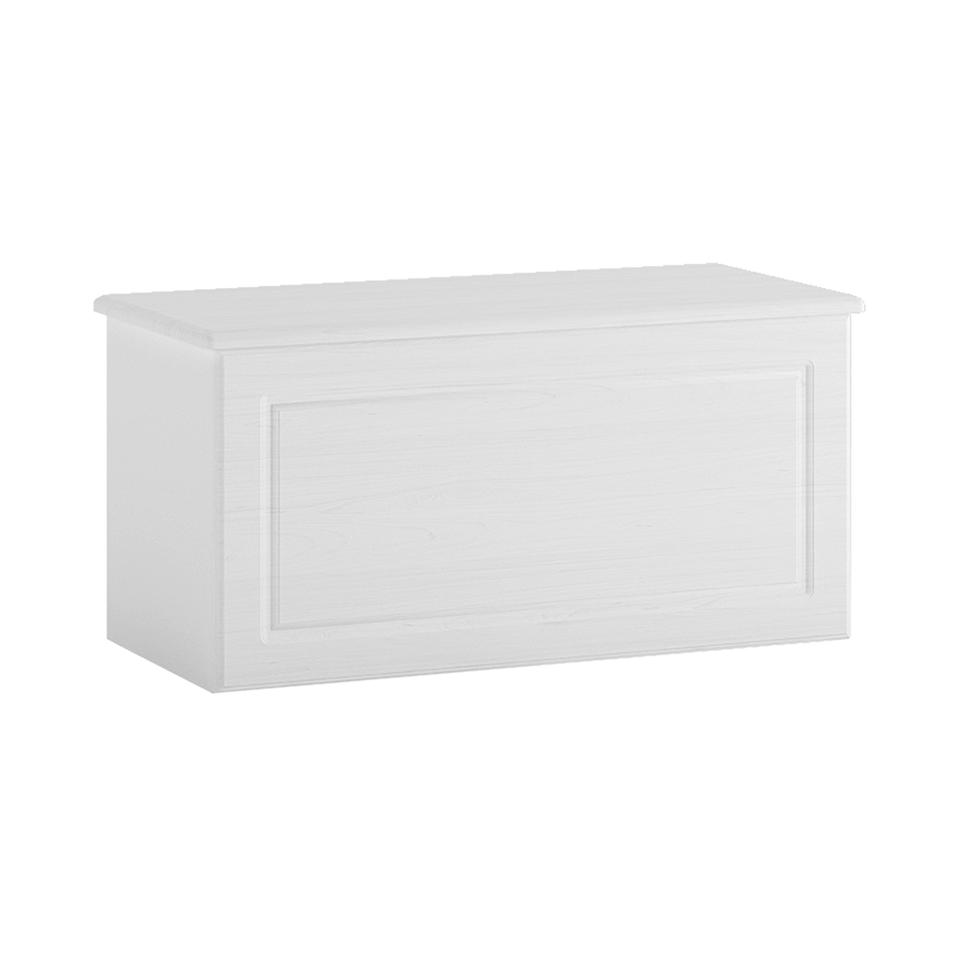 Hampshire Ottoman in white textured MDF and white melamine