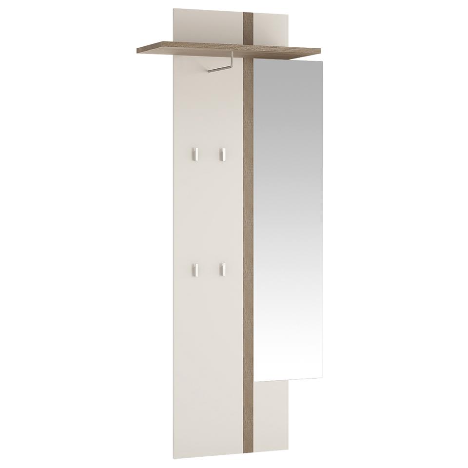 Chelsea Tall Coat/Hat Stand in White with an Truffle Oak Trim