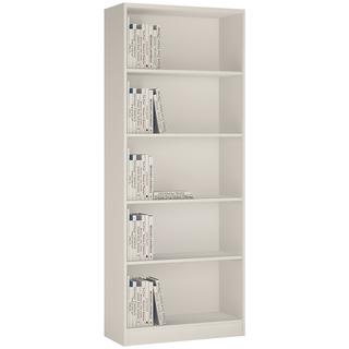 4 You Tall Wide Bookcase in Sonama Oak/Pearl White